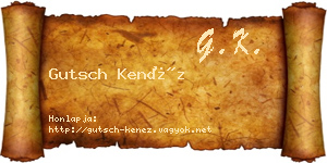 Gutsch Kenéz névjegykártya